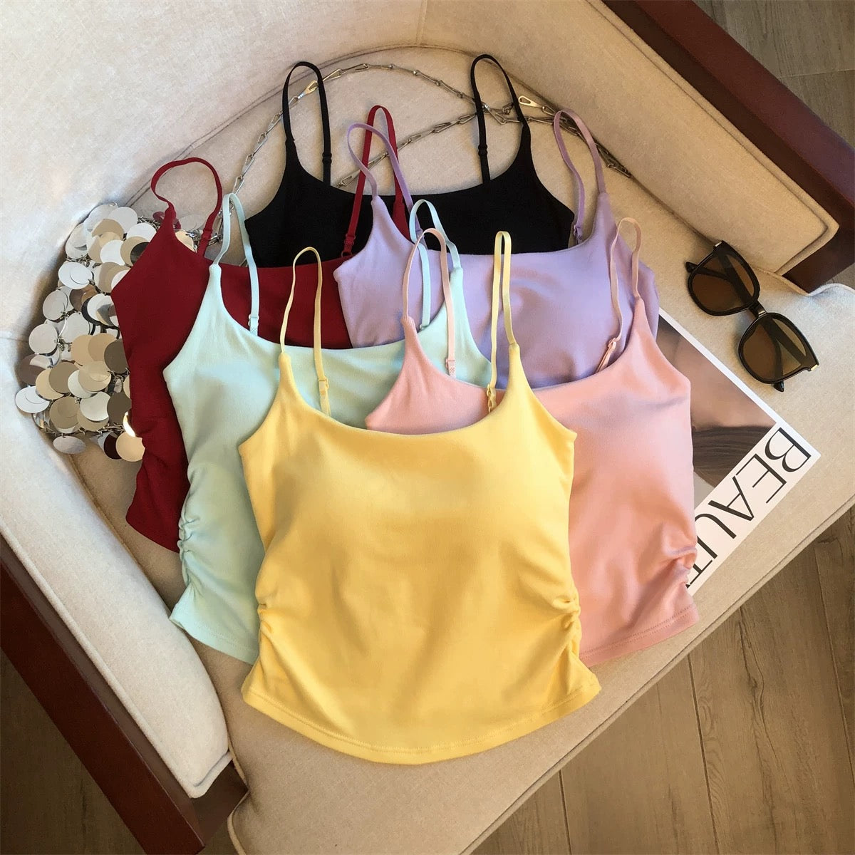 Greece Glow Built-In Bra Top